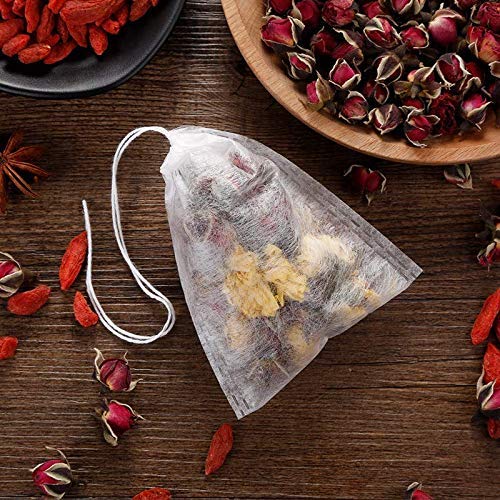 100 Pcs Disposable Tea Bags for Loose Leaf Tea (100 Count)