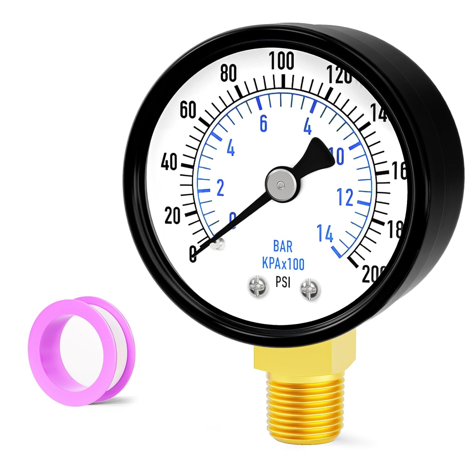 0-200psi Well Pump Pressure Gauge 1/4