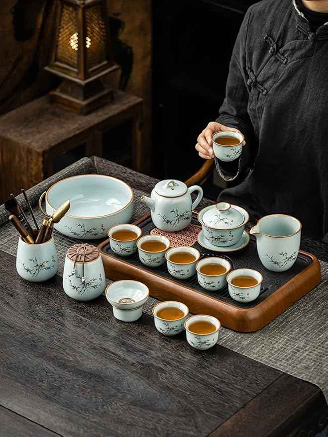 Official Kiln Tea Set, Complete Brewing Teapot and Cups-suit1