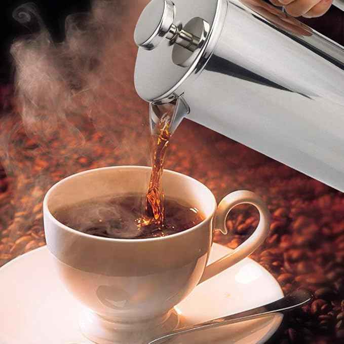 Stainless Steel French Press Coffee Maker 800ml Easy Clean Tea Pot with Filter - axGear