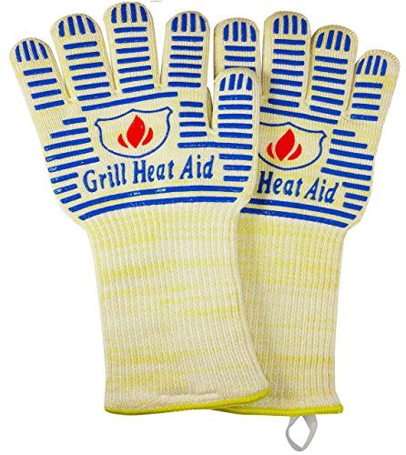 Grill Gloves Heat Proof for Men Grilling BBQ Heat Resistant Gloves (2 Count)
