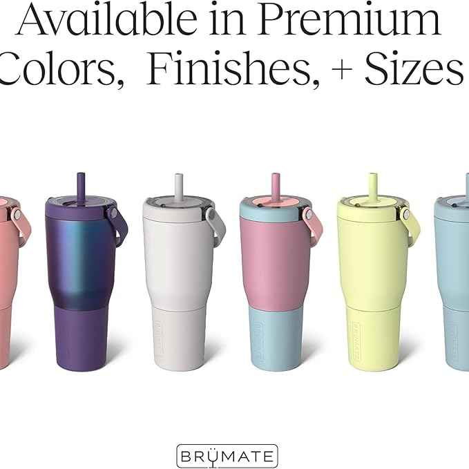 BrüMate Resa 35oz 100% Leakproof Travel Tumbler with Handle & Straw | Flexible SoftSip Straw | Silicone Sleeve for Durability | Stainless Steel | Cup Holder Travel Friendly Water Bottle (Violet Crush)