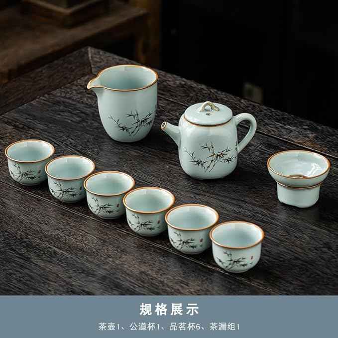 Official Kiln Tea Set, Complete Brewing Teapot and Cups-suit30