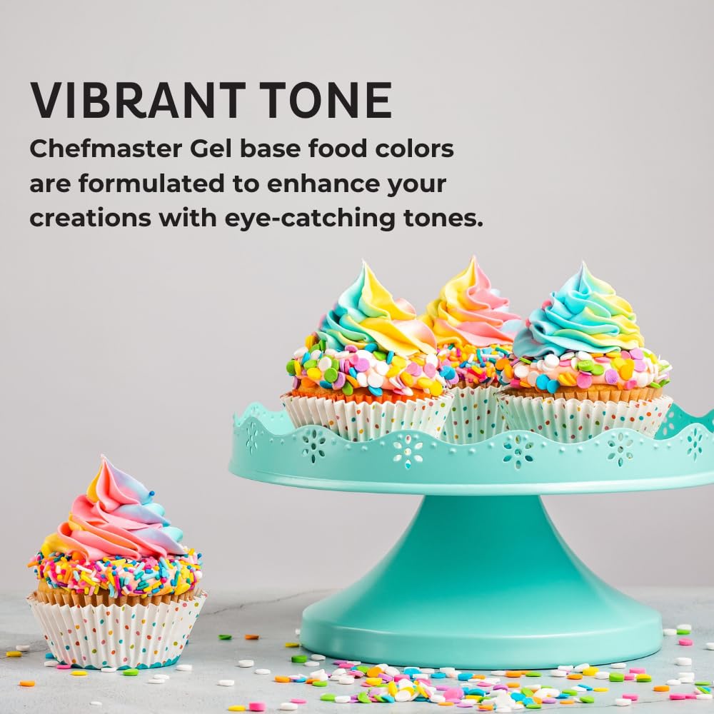 Chefmaster Violet Gel Food Coloring | Vibrant Color | Professional-Grade Dye for Icing, Frosting, Fondant | Baking & Decorating | Fade-Resistant | Easy-to-Use | Made in USA | 1 oz