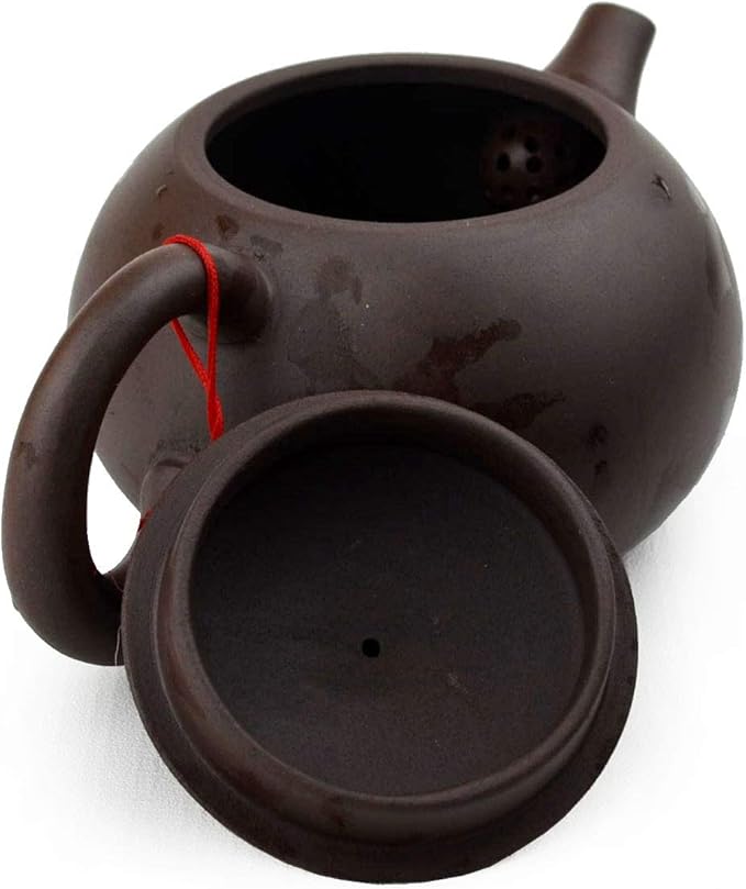 Teapot Chinese Gongfu cha Xishi Pot 7oz /210cc Purple clay ceramics Zini for Loose Tea (Dark brown)