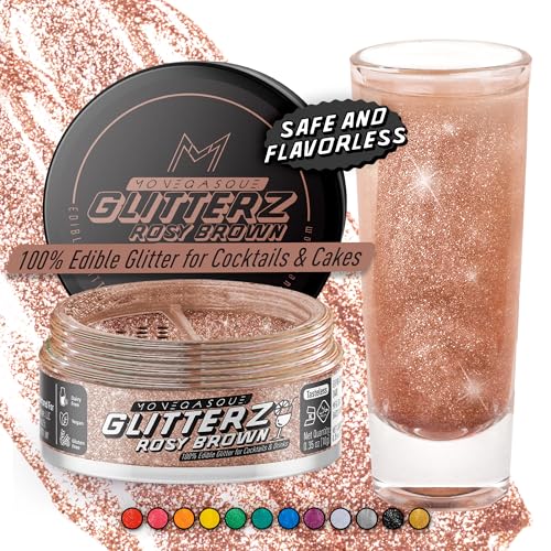 Rosy Brown Edible Glitter for Drinks & Cakes
