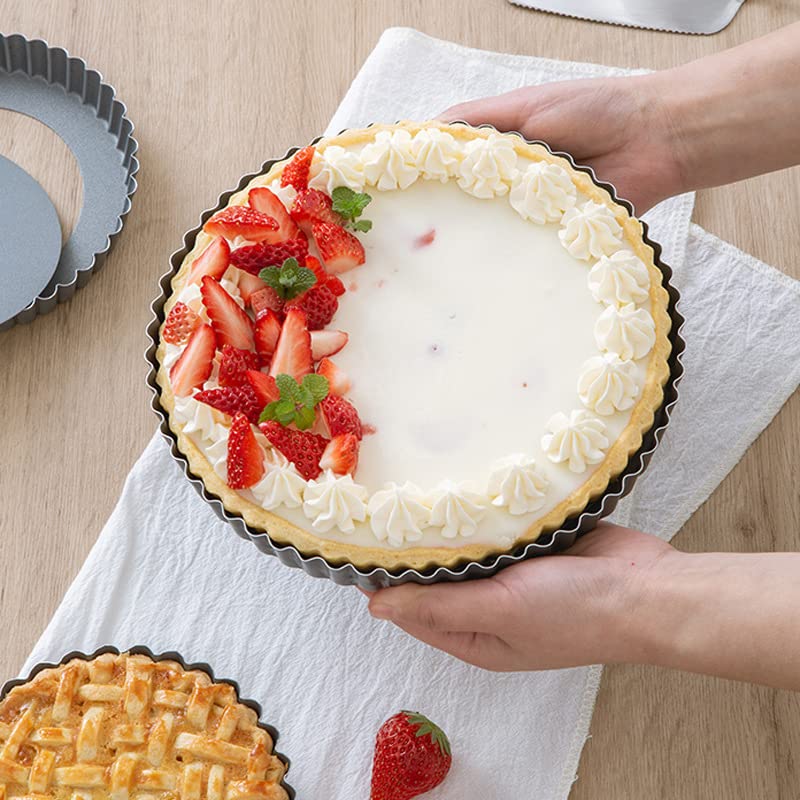 Tart Pan 10 Inch Tart Pan Carbon Steel Round Non