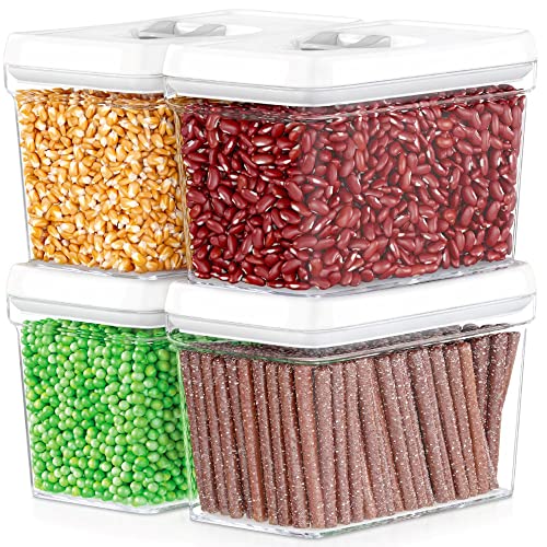 Airtight Food Storage Containers with White Lids 2L (4 Count)