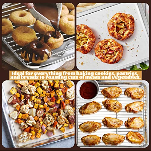 Stainless Steel Baking Sheet with Rack Set (2 Count)