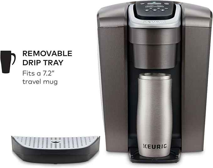 Keurig K-Elite Single Serve K-Cup Pod Coffee Maker, with Strength and Temperature Control, Iced Coffee Capability, 8 to 12oz Brew Size, Programmable, Brushed Slate