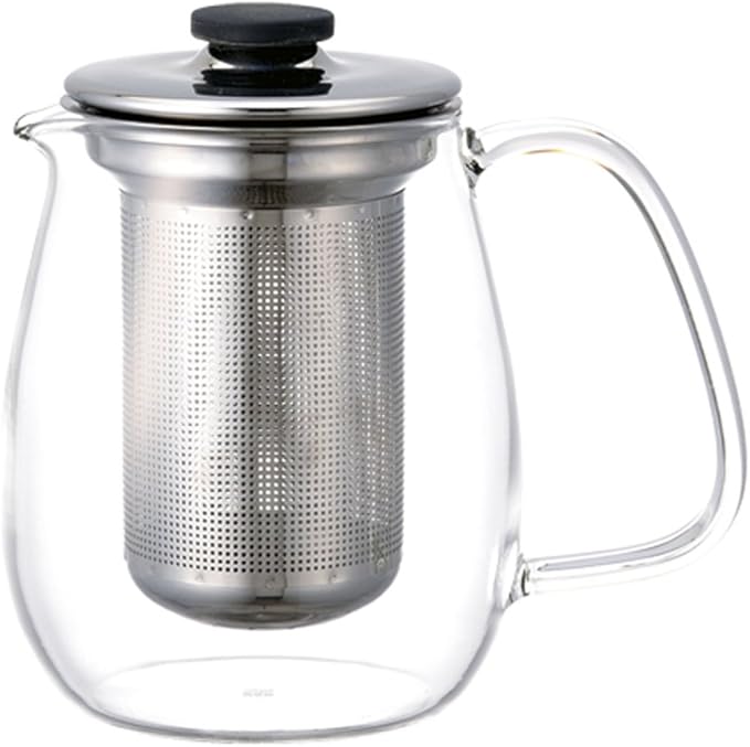KINTO 8309 UNITEA Teapot, 24.0 fl oz (680 ml), Stainless Steel, Dishwasher Safe, Heat-resistant Glass