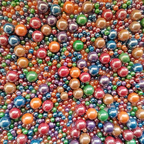 Edible Deep Colorful Sugar Pearls Candy Sprinkles 120G (4.23 Ounce)