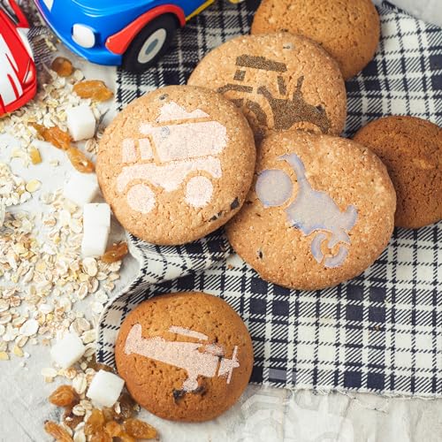 Coffee Stencils and Cookies Decoration 14Pcs 2.8”x2.8” and 4.3”x4.3” (14 Count)