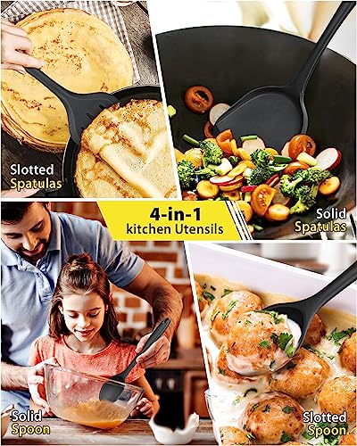 4 Pcs Silicone Kitchen Utensils Set (4 Count)
