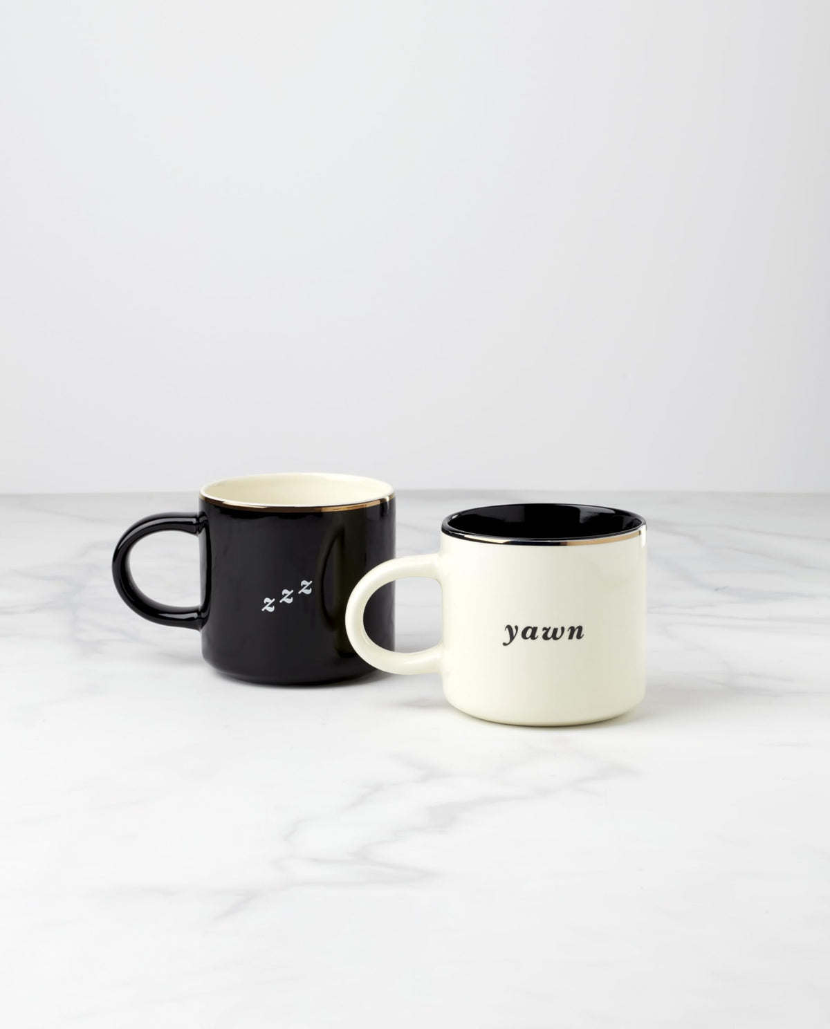 Black 12-oz stoneware mug with ZZZ decal