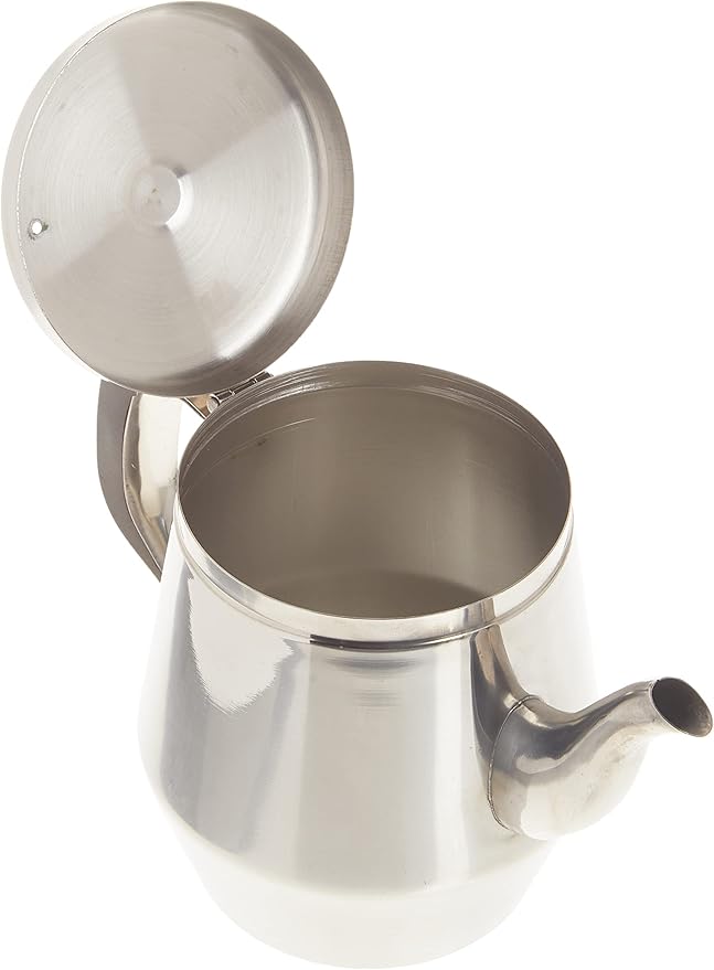Winco Gooseneck Teapot, 32-Ounce,Stainless Steel,Medium