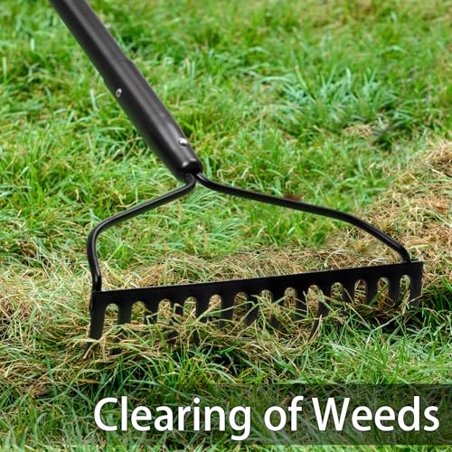 Garden Rake for Lawn Heavy Duty