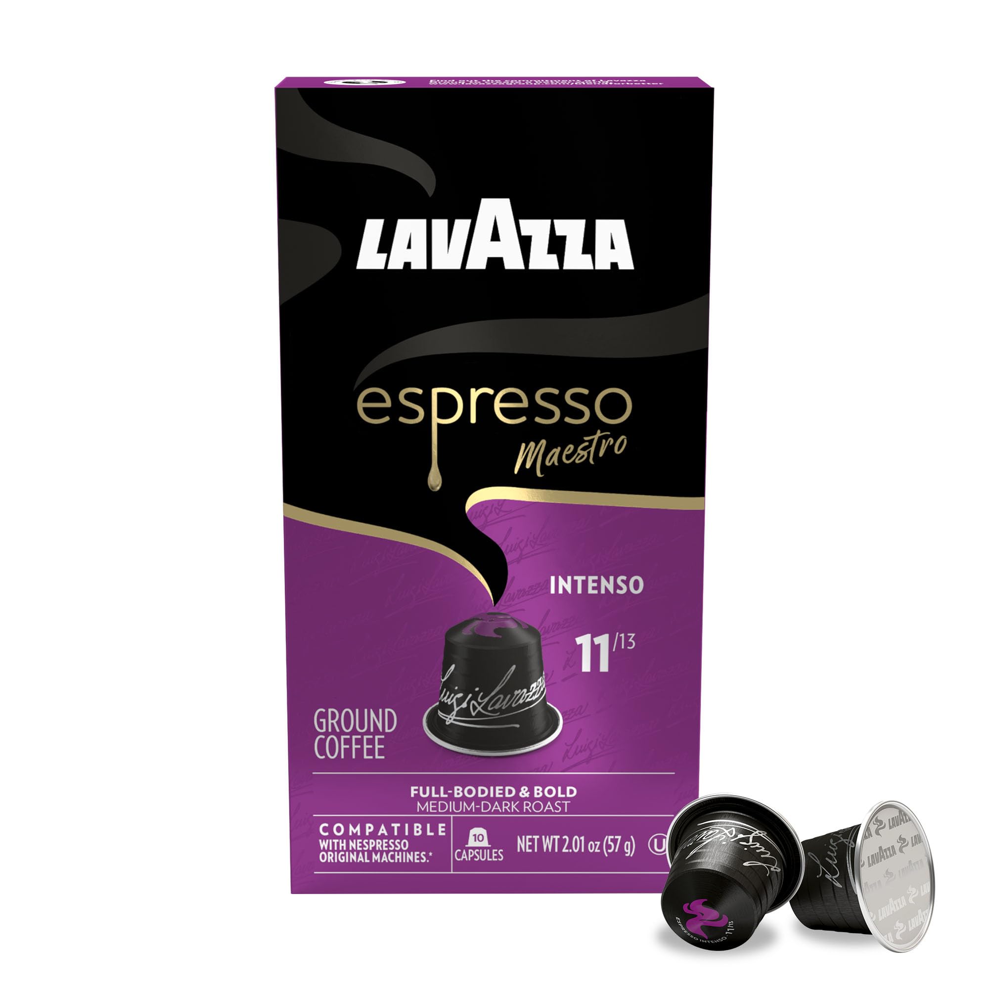 Espresso Maestro Intenso Aluminum Capsules Compatible with Nespresso* Original Machines (60 Count)