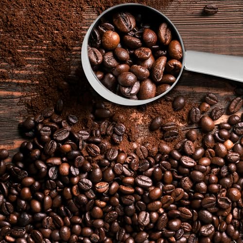 2-Inch-1 Coffee Scoops, 304 Stainless Steel Tablespoon Measure Spoon with Pressed Bottom for Coffee Bean Press Coffee Grinding Pressing（Silver15 ml）