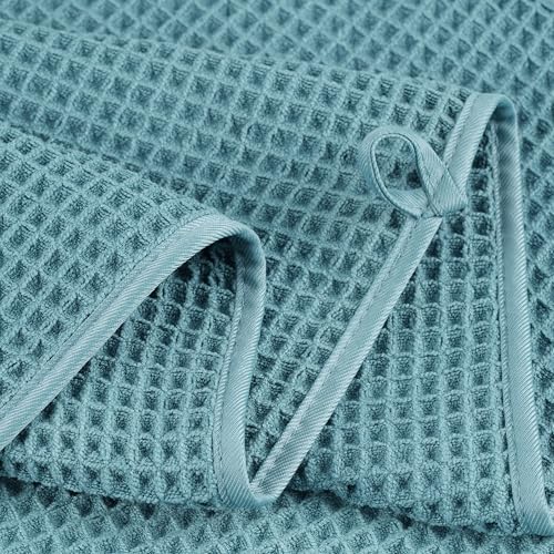 430 GSM Poly Blend Microfiber Quick Dry Waffle Bath Towel (4 Count)