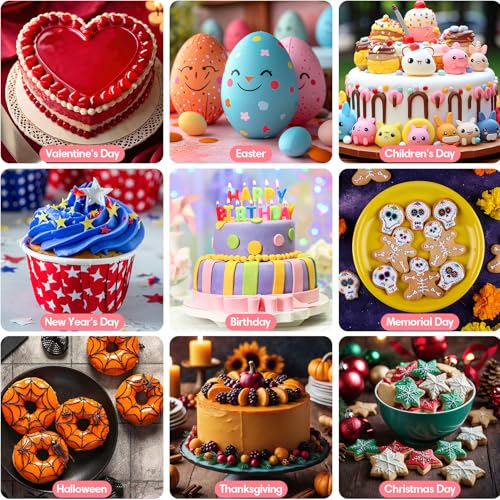 Gel Food Coloring 12 Colors Set for Cake Decorating (12 Fl Oz)