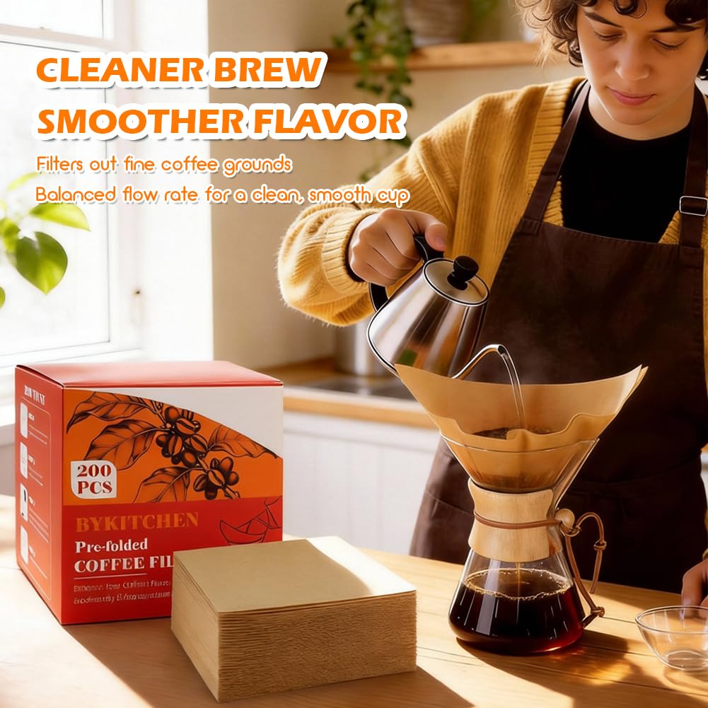 Natural unbleached paper filters for 5 to 13 cup brewers