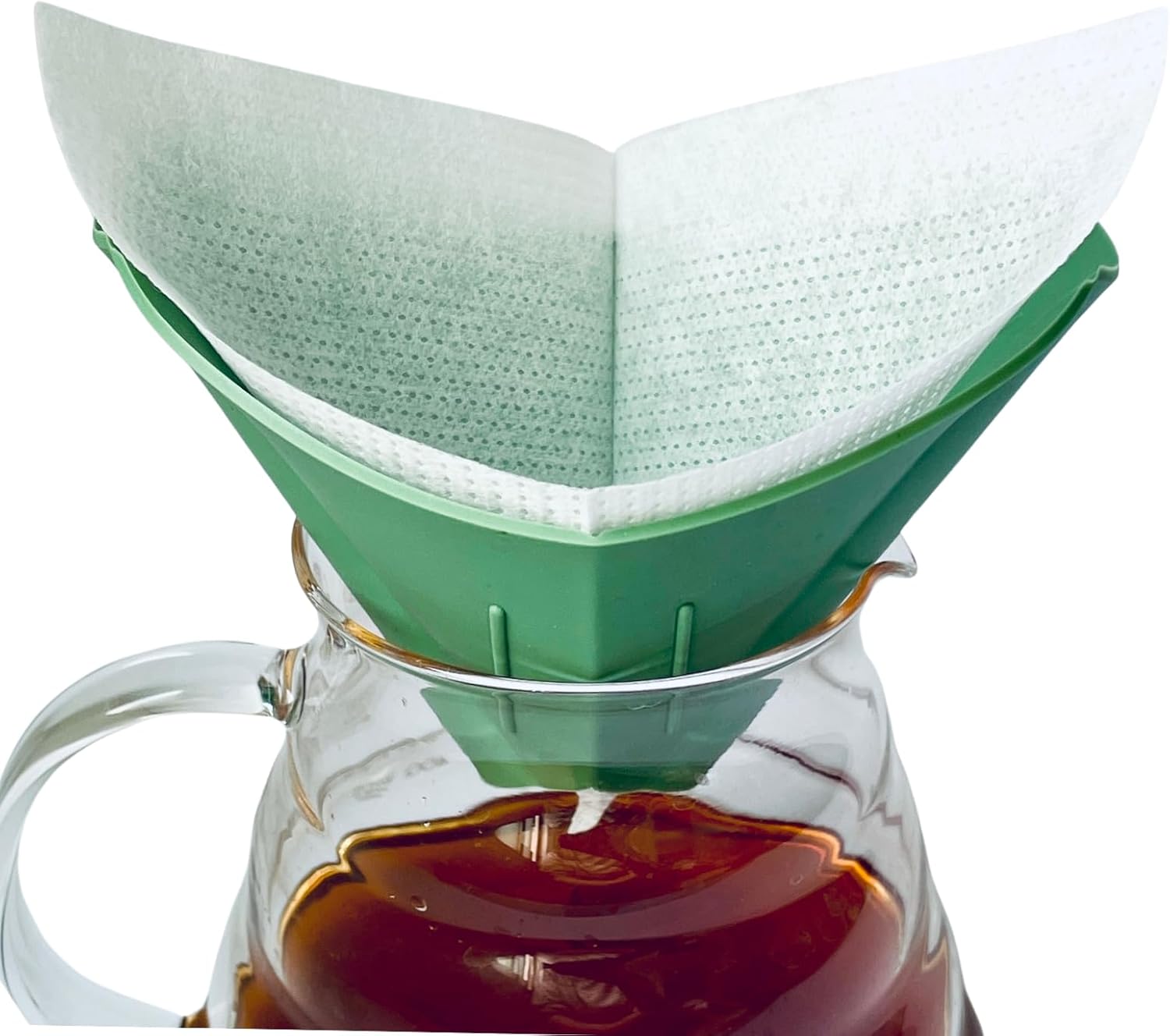 Pour-over Coffee Set for Home/Outdoor Adventures, Includes 80 Disposable Fabric Filters & 1 Dripper, Brew for 1-2 Cups, Enhanced Extraction Filters for Brewing Smooth & Flavorful Coffees - Blissbrew