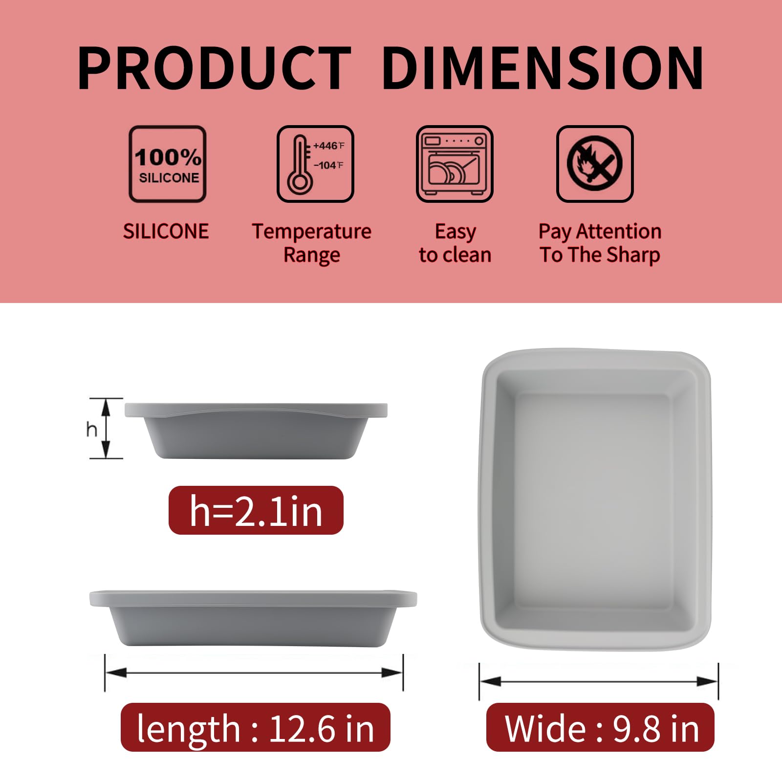 Silicone Baking Dish with Handles