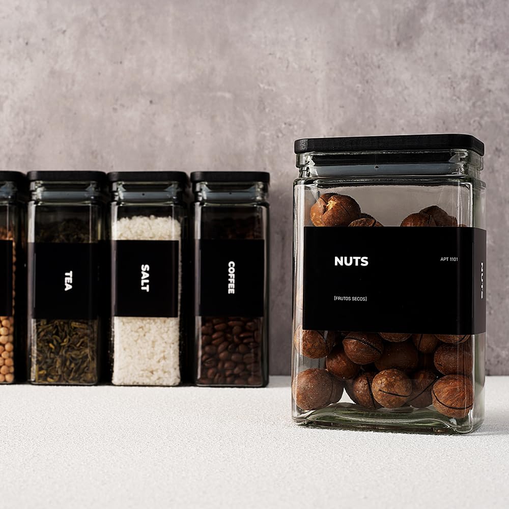 Glass Storage Jars with Bamboo Lid