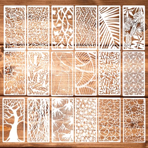18Pcs Stencils for Crafts Painting