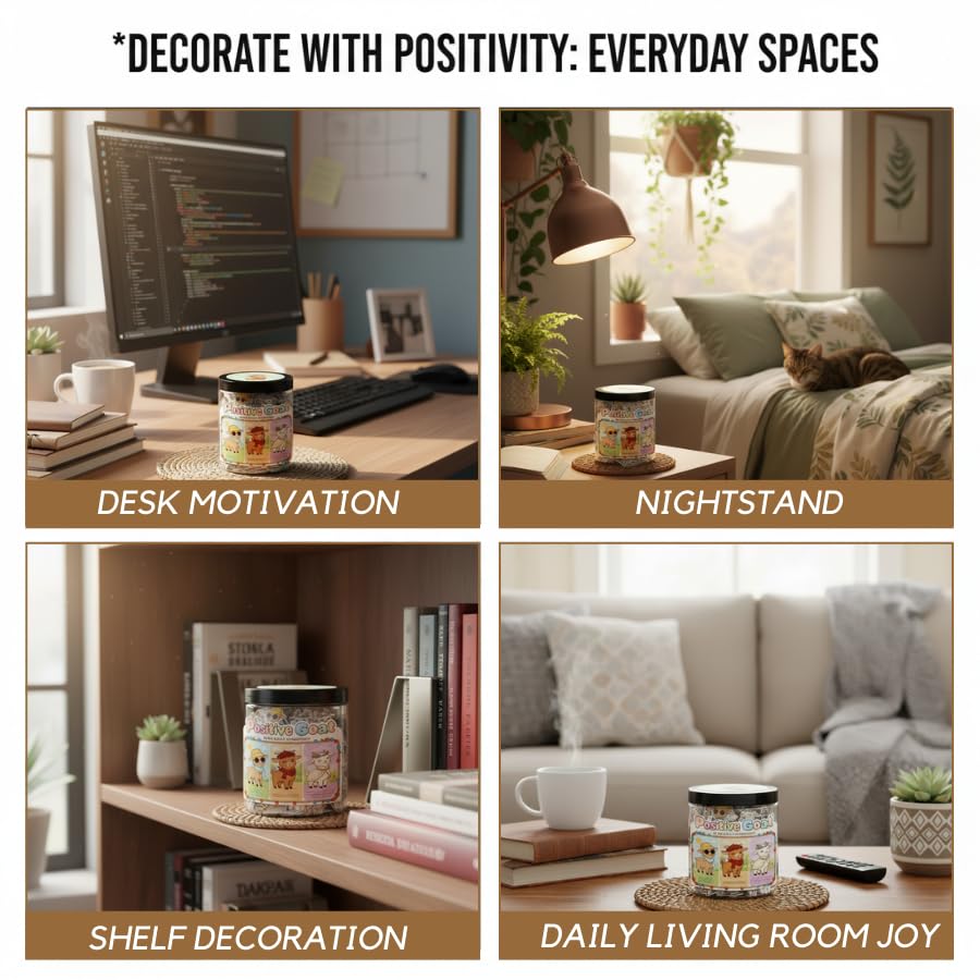Positive Goat Jar with 60 Daily Affirmation Cards