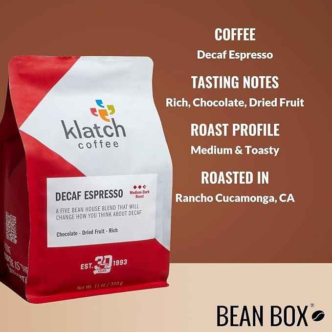 Bean Box Coffee Sampler - Decaf Roast, 4-Pack, Freshly Ground, Gourmet Coffee