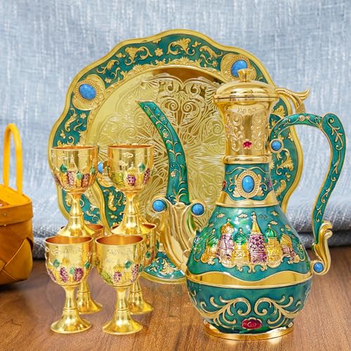 Vintage Turkish Coffee and Tea Pot Set (8 Count)