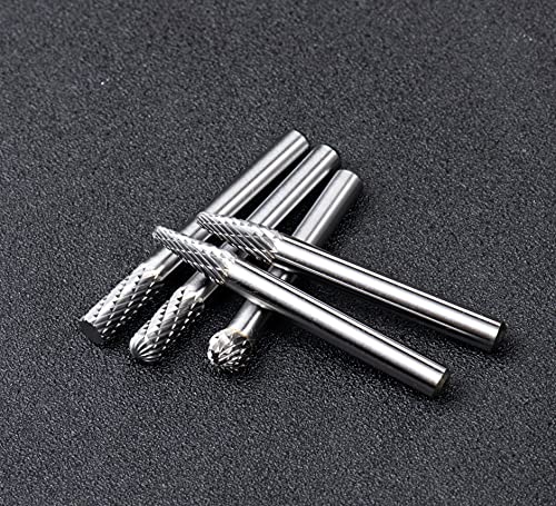 1 4" Shank 10pcs Double Cut Solid Carbide Rotary Burr Set (10 Count)