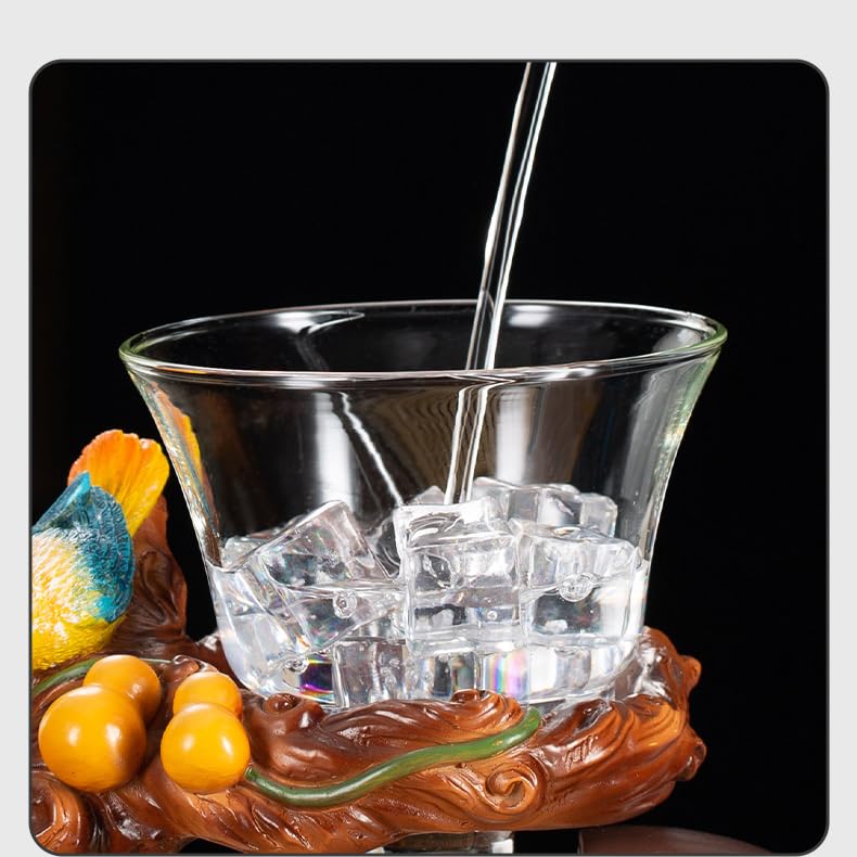 Glass Teapot Set with Infuser Semi Automatic Tea Set Lazy Kungfu Attraction Drip Rotating Magic Teapot Set