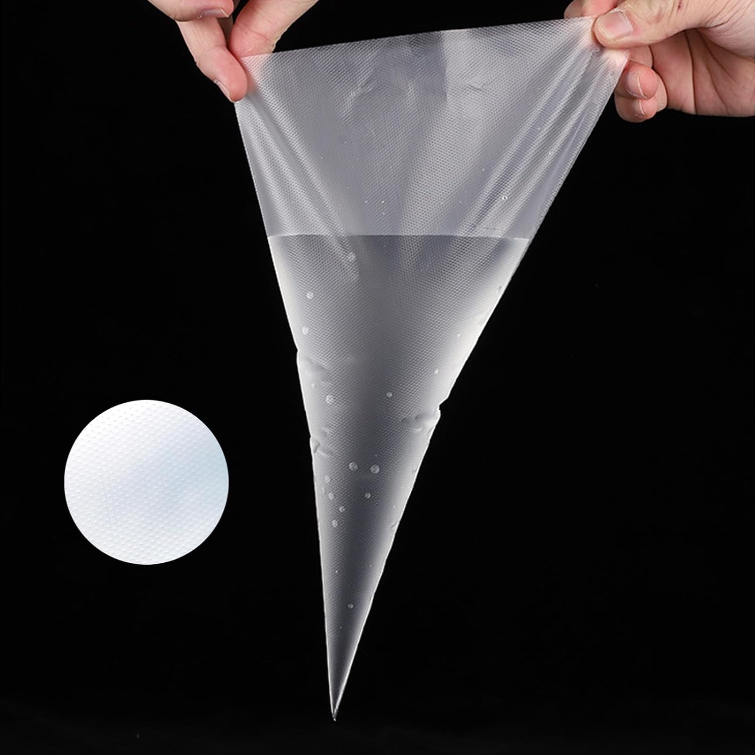 21 inch Large Piping Bags, AMBESTAR 100 Pcs Big Tipless Clear Plastic Disposable Pastry Bags for Frosting Decorating Cake Cupcake Cookie, Pro Long Thick Pastry Bag Essential Baking Tools