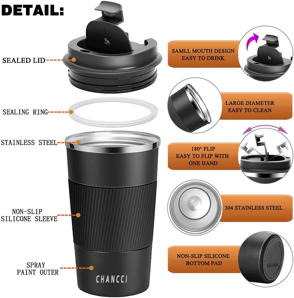 12oz Travel Coffee Mug Spill Proof (13 Count)
