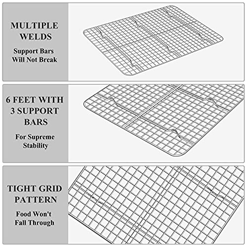 Baking Sheet with Cooling Rack Set [2 Sheets + 2 Racks]