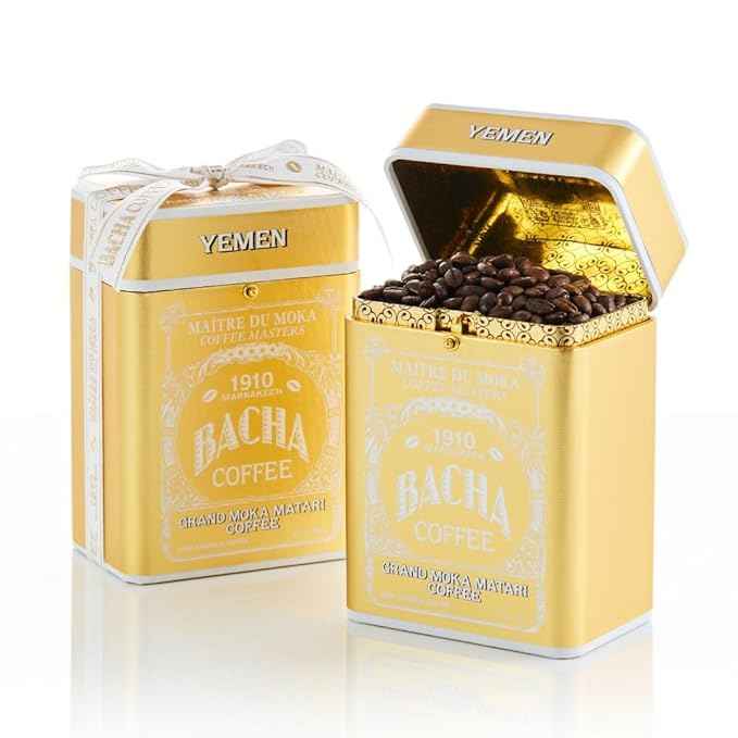 Bacha Coffee | Grand Moka Matari Single Origin, Whole Beans, Medium Dark Roast, 100% Arabica Specialty Coffee, 250g Signature Nomad Collection, Gift Box
