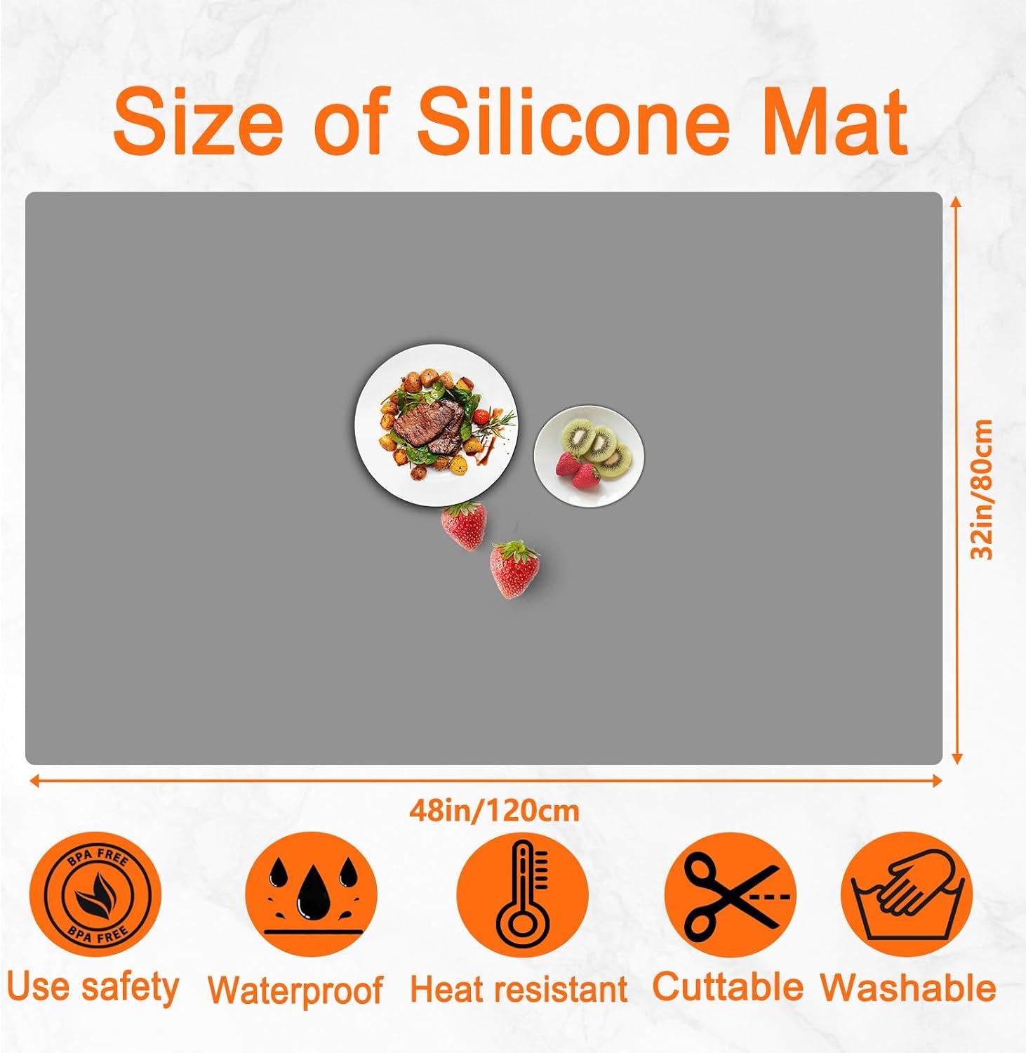 2Pack Large Silicone Mats for Kitchen Counter