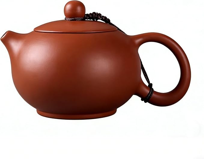 Xishi Teapot,Chinese Yixing Small Zisha Tea Pot,Handmade Pottery Mud Kungfu Zini Purple Clay Teapot,Suit Tieguanyin Puer Tea Pot Tea Table Decoration (Zhuni&8.2oz&245ml)
