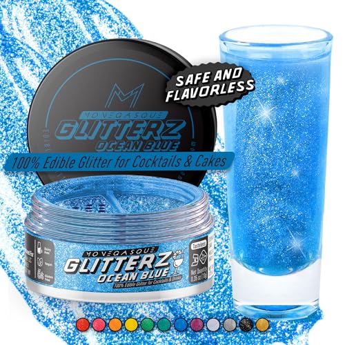 Ocean Blue Edible Glitter for Drinks & Cakes
