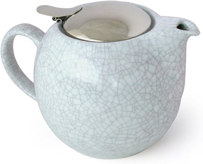 ZERO JAPAN Round Teapot 24 oz. (680 cc) with SLS Lid and Infuser Crackle Lavender