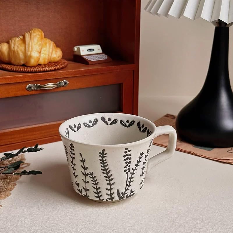 4 Pack 12oz Speckled Stoneware Coffee Mugs