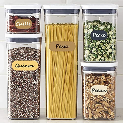 192pcs Removable Waterproof Food Labels with 2 Markers