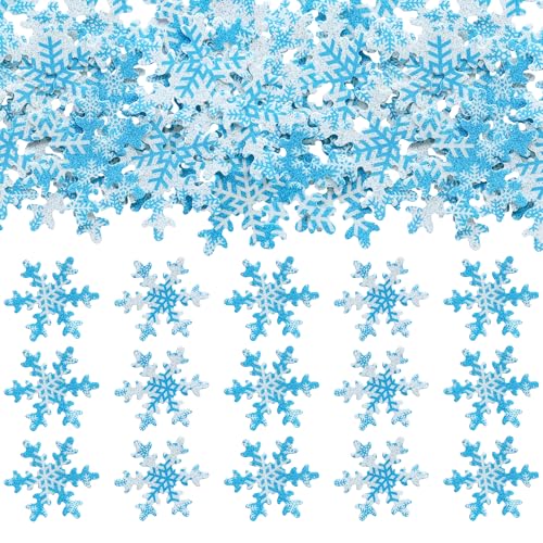 50Pcs Pink Edible Cupcake Cake Toppers Snowflake Cake Decorations for Christmas Winter Frozen Theme Party Supply Decoration Multi (50 Count)
