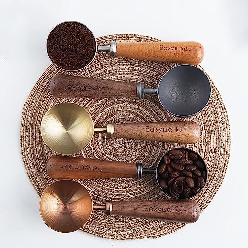 Retro Stainless Steel Coffee Spoon With Black Walnut Handle