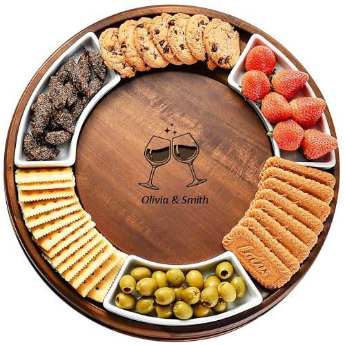 Acacia Wood Lazy Susan Cheese Board