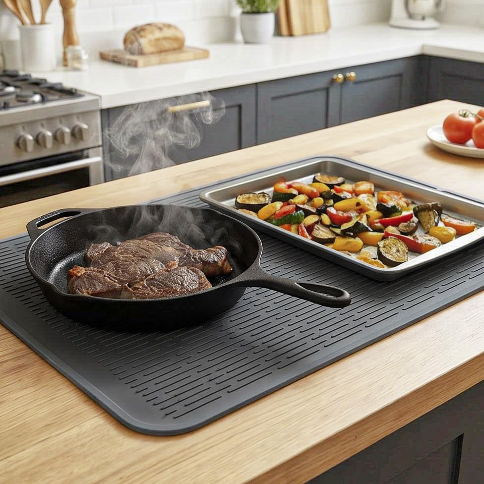 Silicone Dish Drying Mat for Multiple Usage
