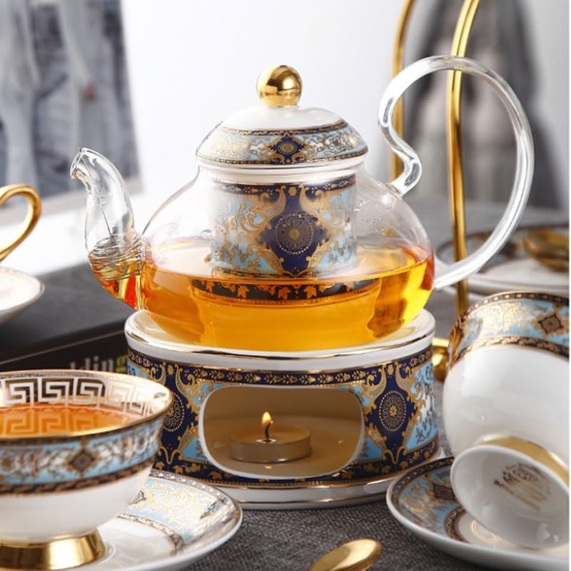 English Ceramic Cups Afternoon Tea Sets Home Flower Fruit Teapot Wedding Gift Set